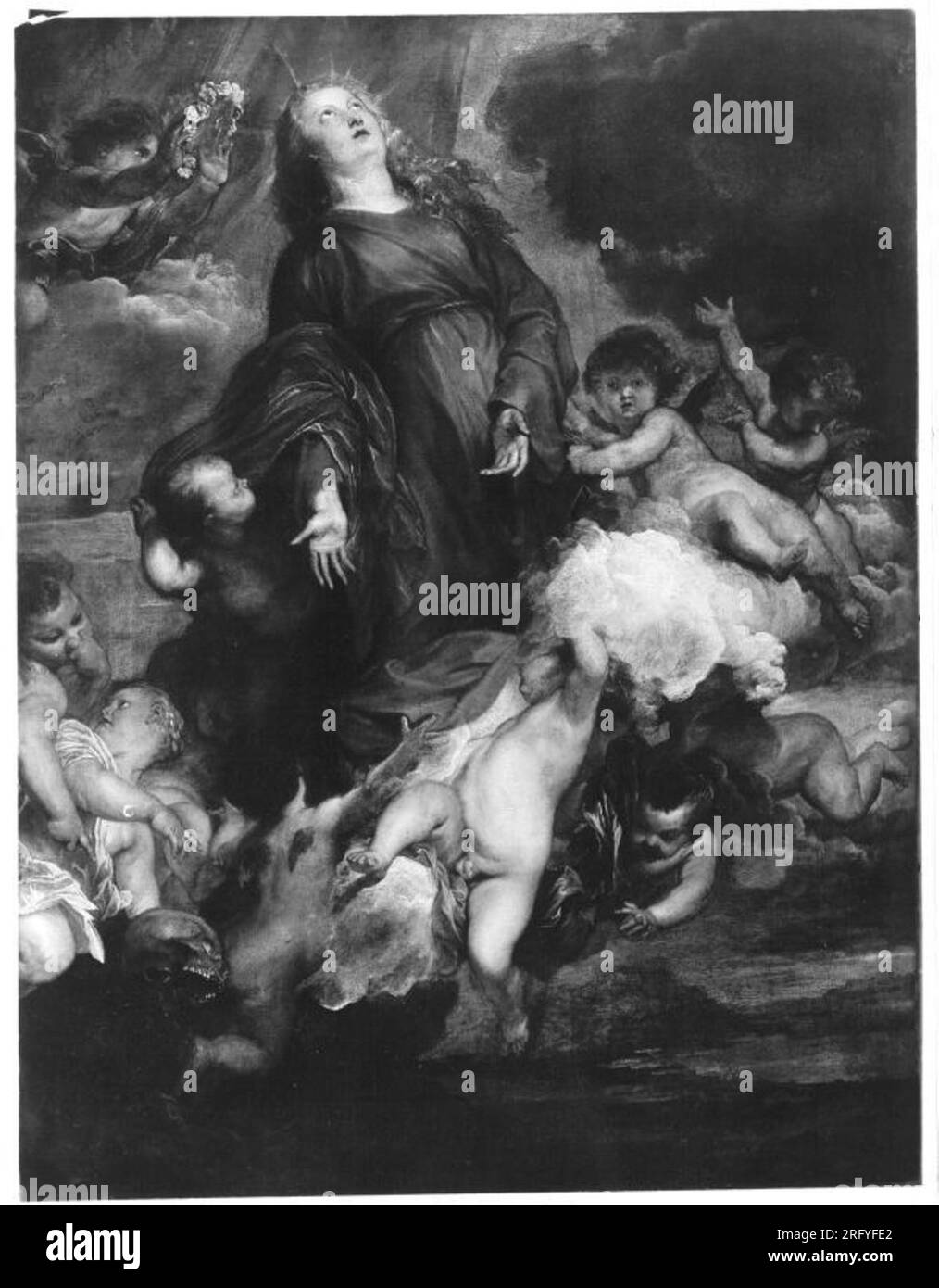 Ascensione di Saint Rosalie tra il 1599 e il 1641 di Anthony van Dyck Foto Stock