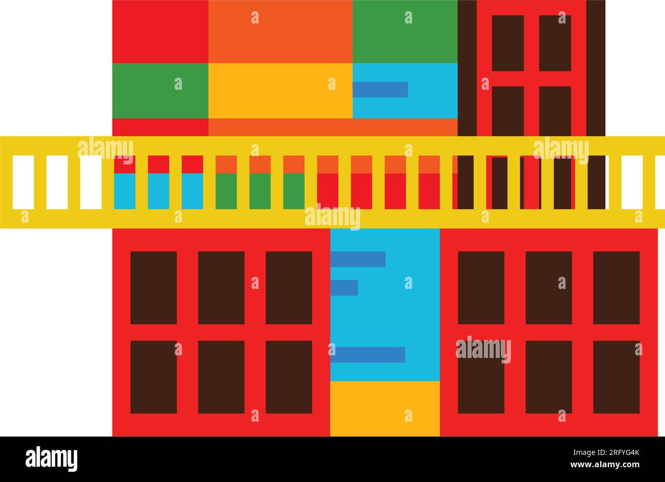 La Boca edificio icona Illustrazione Vettoriale