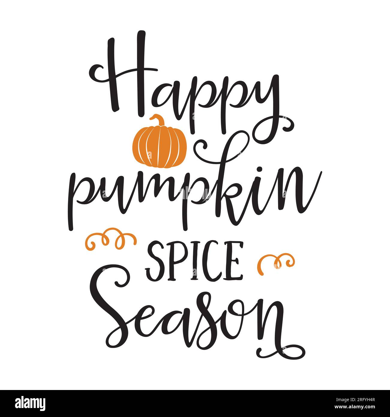 Happy Pumpkin Spice Season, design tifografico, t-shirt tipografico, stampa t-shirt, design t-shirt, design lettering t-shirt, silhouette t-shirt desi Illustrazione Vettoriale