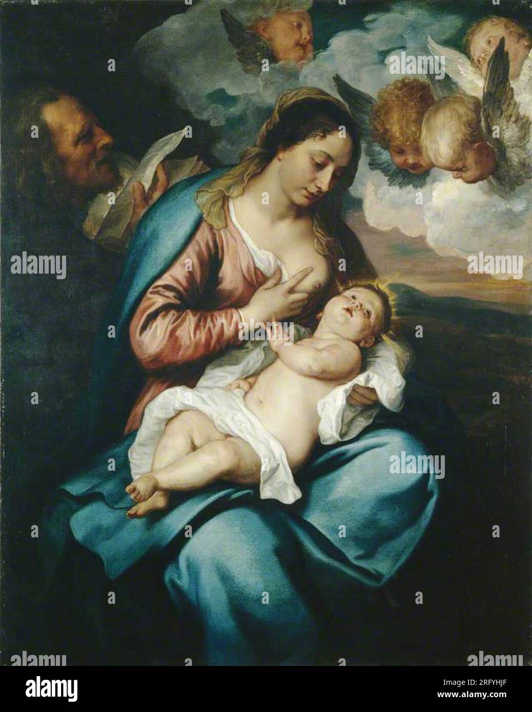La Sacra famiglia tra il 1627 e il 1632 di Anthony van Dyck Foto Stock