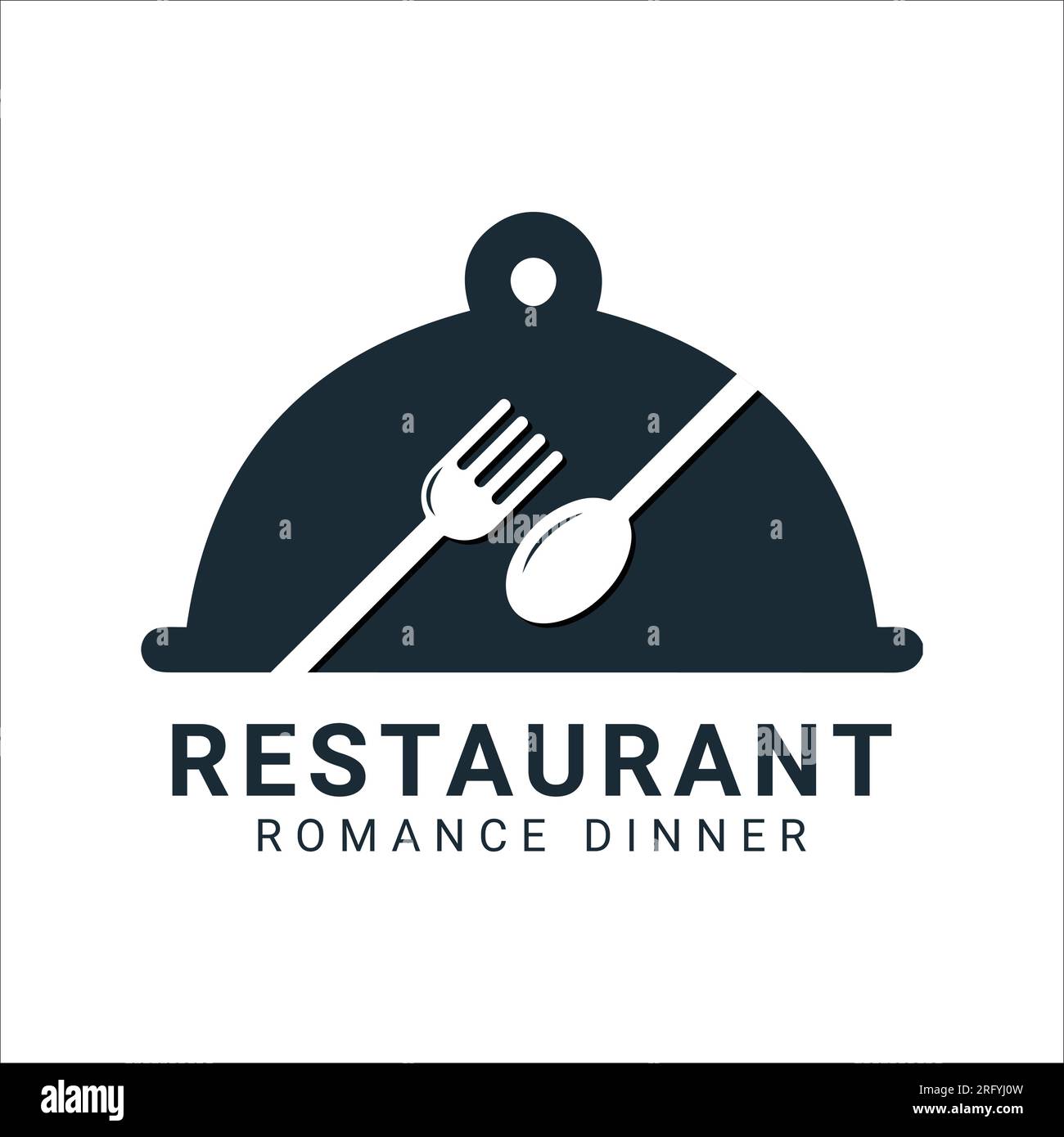 Chef Cooking Restaurant Logo Design Catering Chef Cap Fork e Spoon logotipo Cook Illustrazione Vettoriale