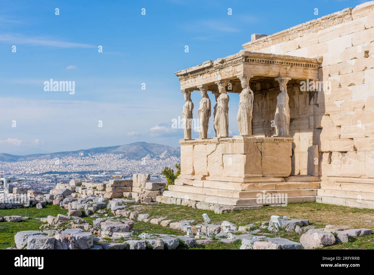 L'Eretteo o Tempio di Atena Polia dell'Acropoli, Atene Foto Stock