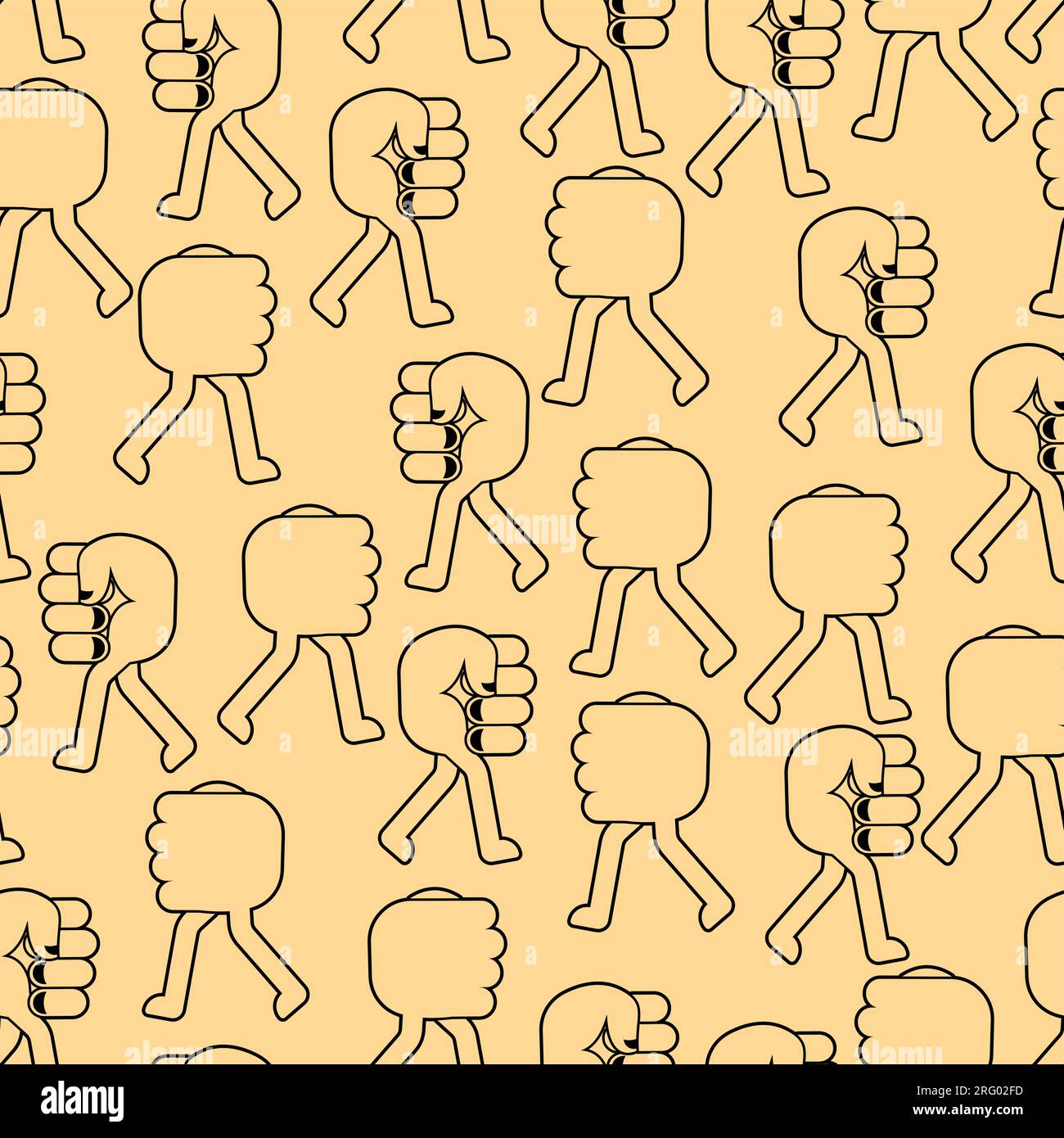 I pugni si colpiscono a vicenda senza interruzioni. I pugni combattono il background. Illustrazione Vettoriale