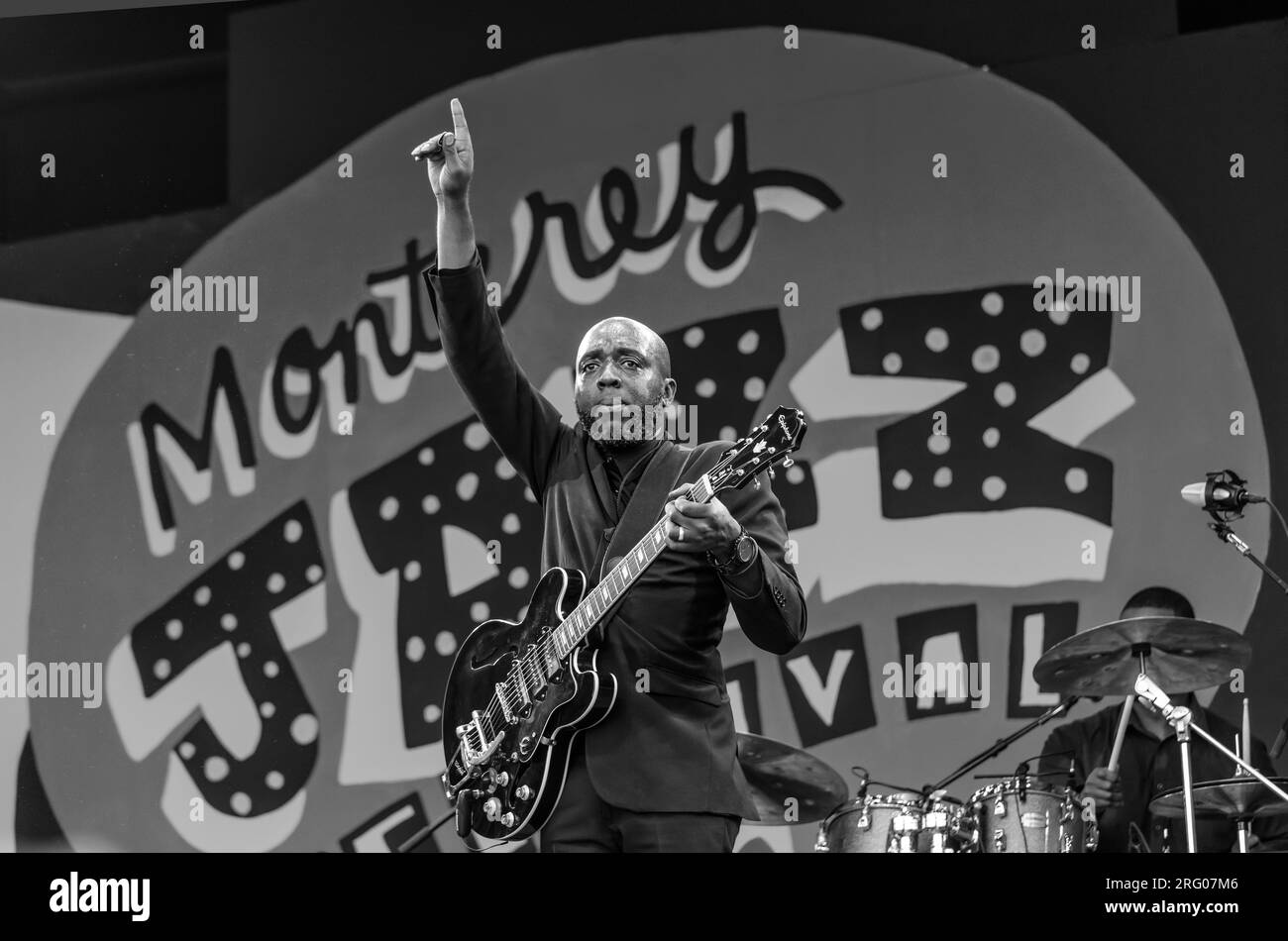 SIG. SIPP The Mississippi Blues Child suona la chitarra e canta il blues - MONTEREY JAZZ FESTIVAL, CALIFORNIA Foto Stock