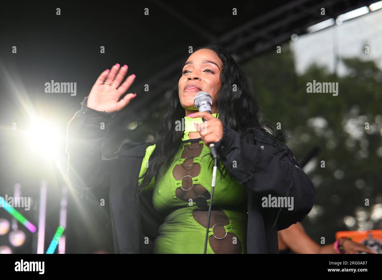 Walpole Park, Londra, Regno Unito. 5 agosto 2023. Il più grande Latin Music Festival del Regno Unito torna per il suo settimo anno quest'estate, con l'amore latino e la magia latina spolverata in tutto il Walpole Park di West London. Credito: Vedere li/Picture Capital/Alamy Live News Foto Stock