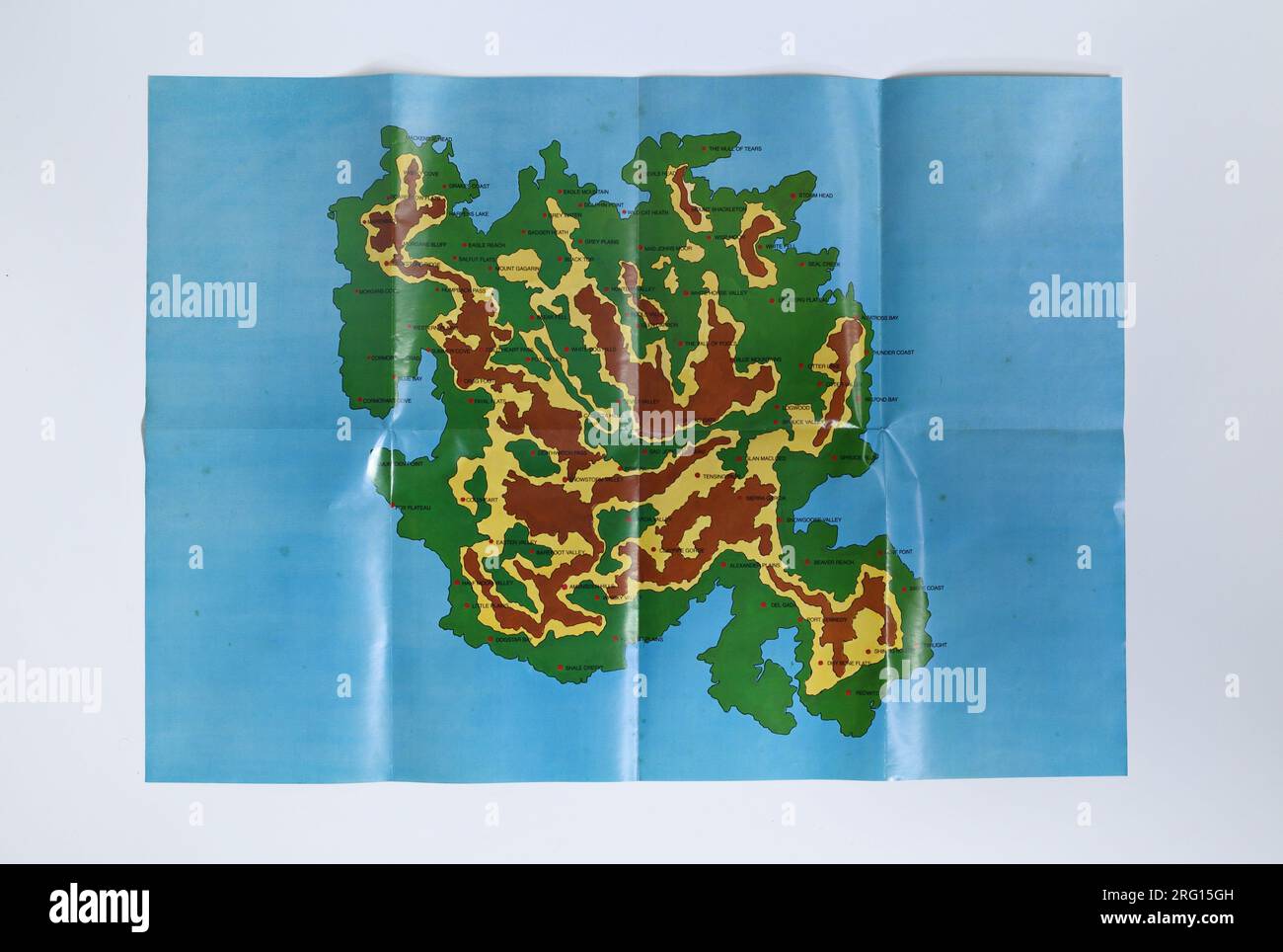 Mappa di gioco da Midwinter Masters of Strategy gioco per computer di Rainbird 1989 - MS-DOS gioco per computer Foto Stock