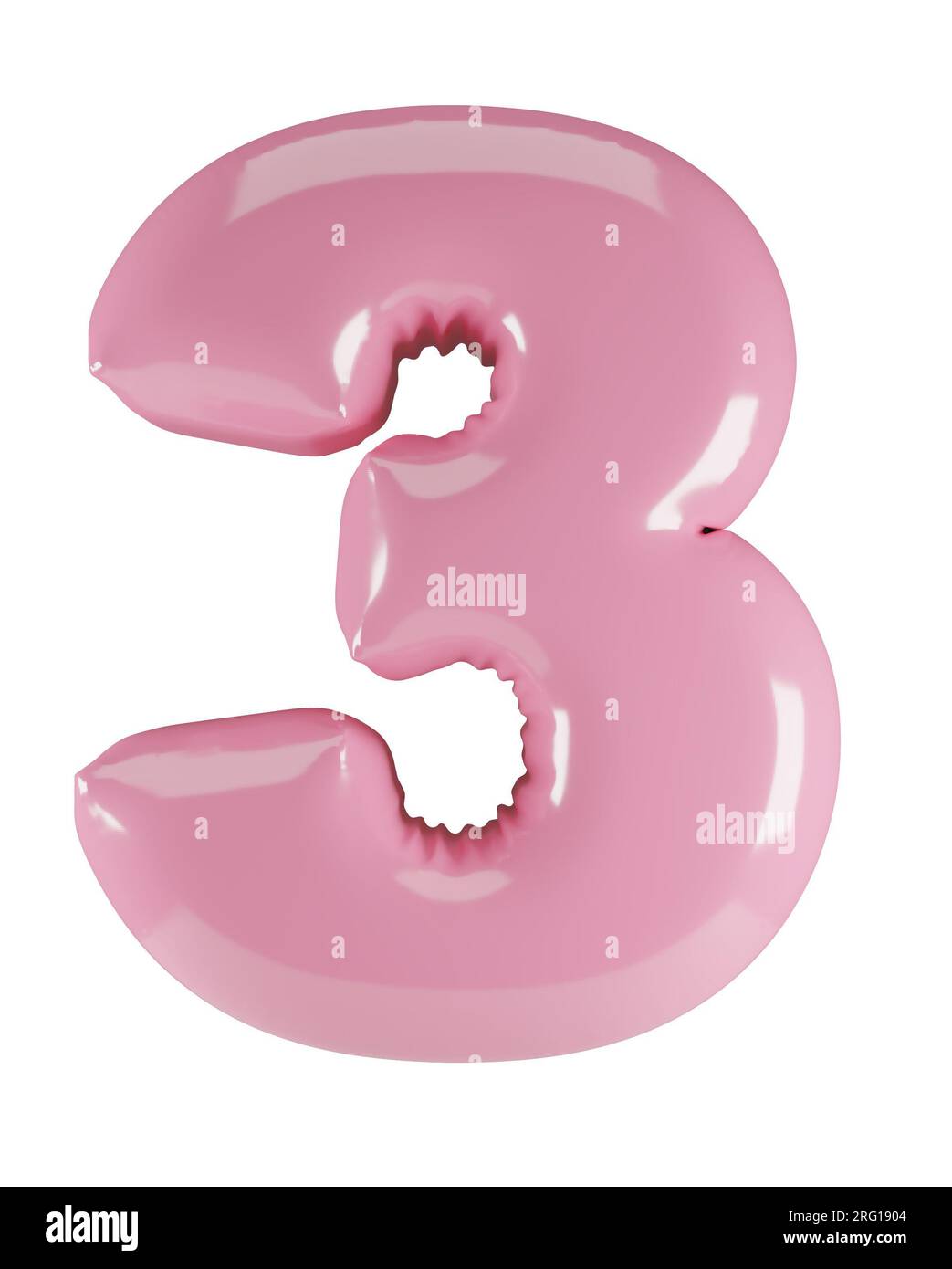 Palloncino numero 3 con base 72cm