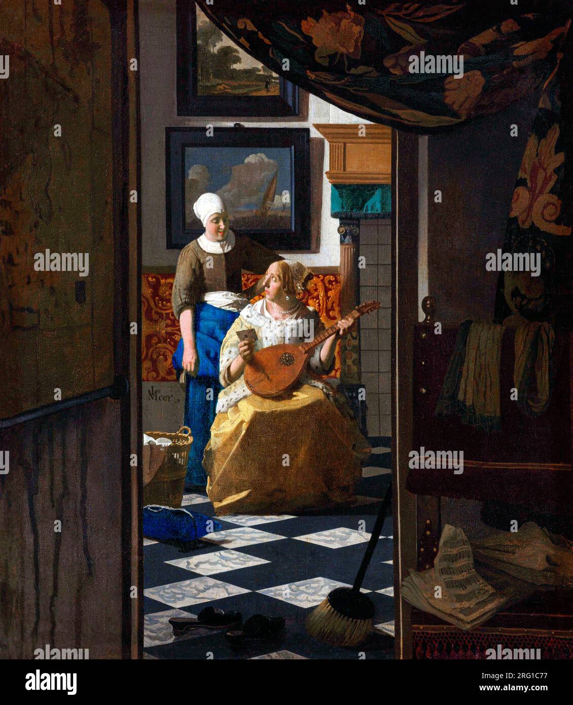 La lettera d'amore di Johannes Vermeer. Originale dal Rijksmuseum. Foto Stock