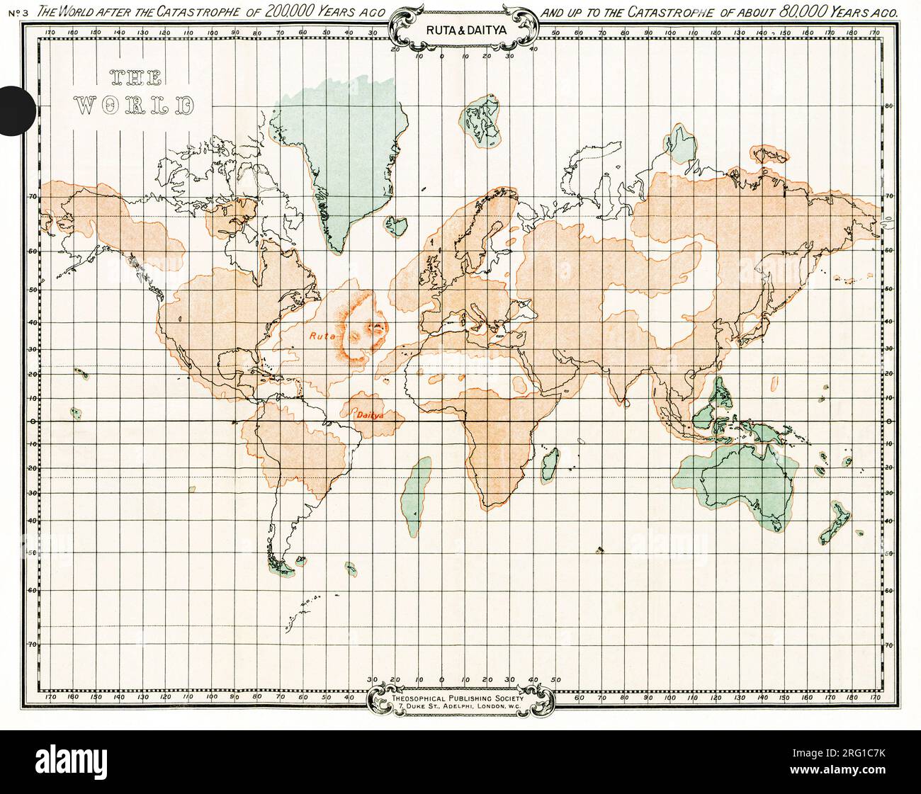 La storia di Atlantide: Uno schizzo geografico, storico ed etnologico. Illustrato da quattro mappe della configurazione mondiale in periodi diversi Foto Stock