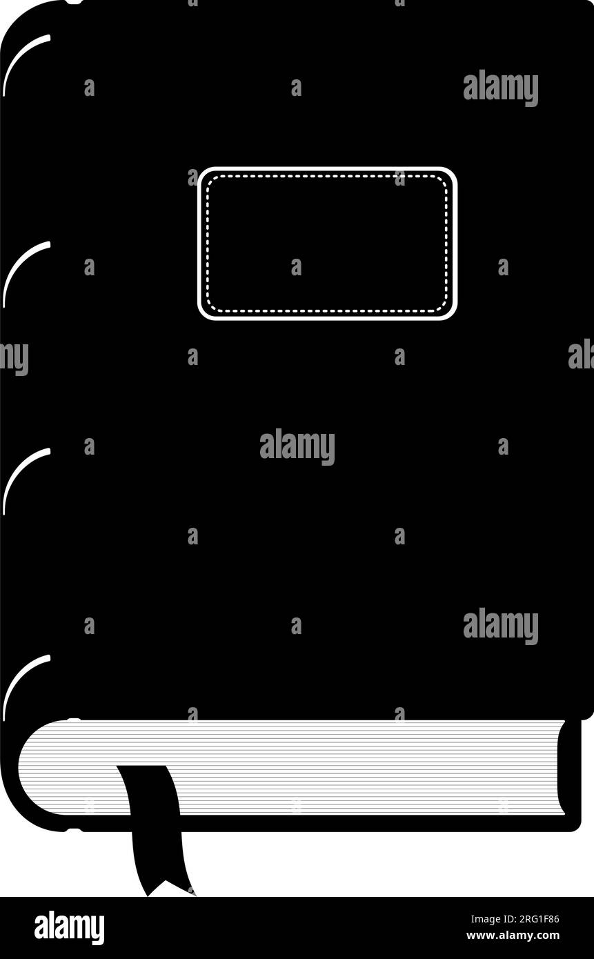 Libro con simbolo dell'icona segnalibro di studio. Illustrazione del vettore piatto Illustrazione Vettoriale