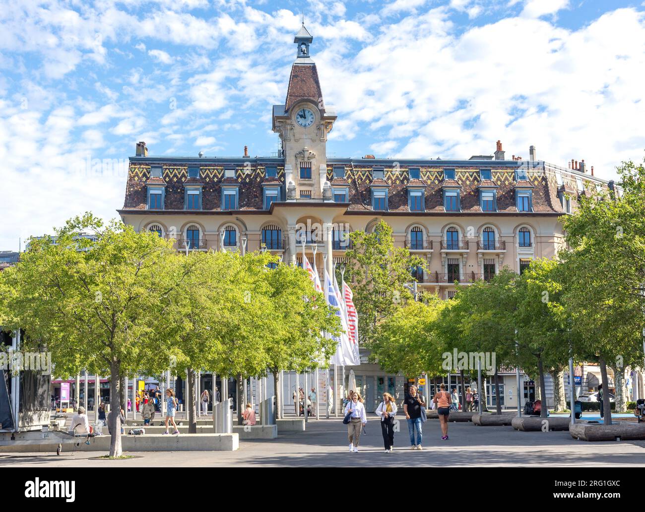 Place de Navigation, Ouchy, Losanna, Canton Vaud, Svizzera Foto Stock