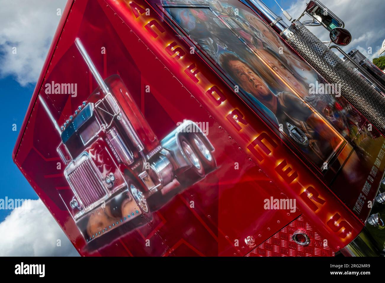 Truck Art. 47th Annual Gloucestershire Vintage and Country Extravaganza, South Cerney Airfiled, Cirencester. REGNO UNITO Foto Stock