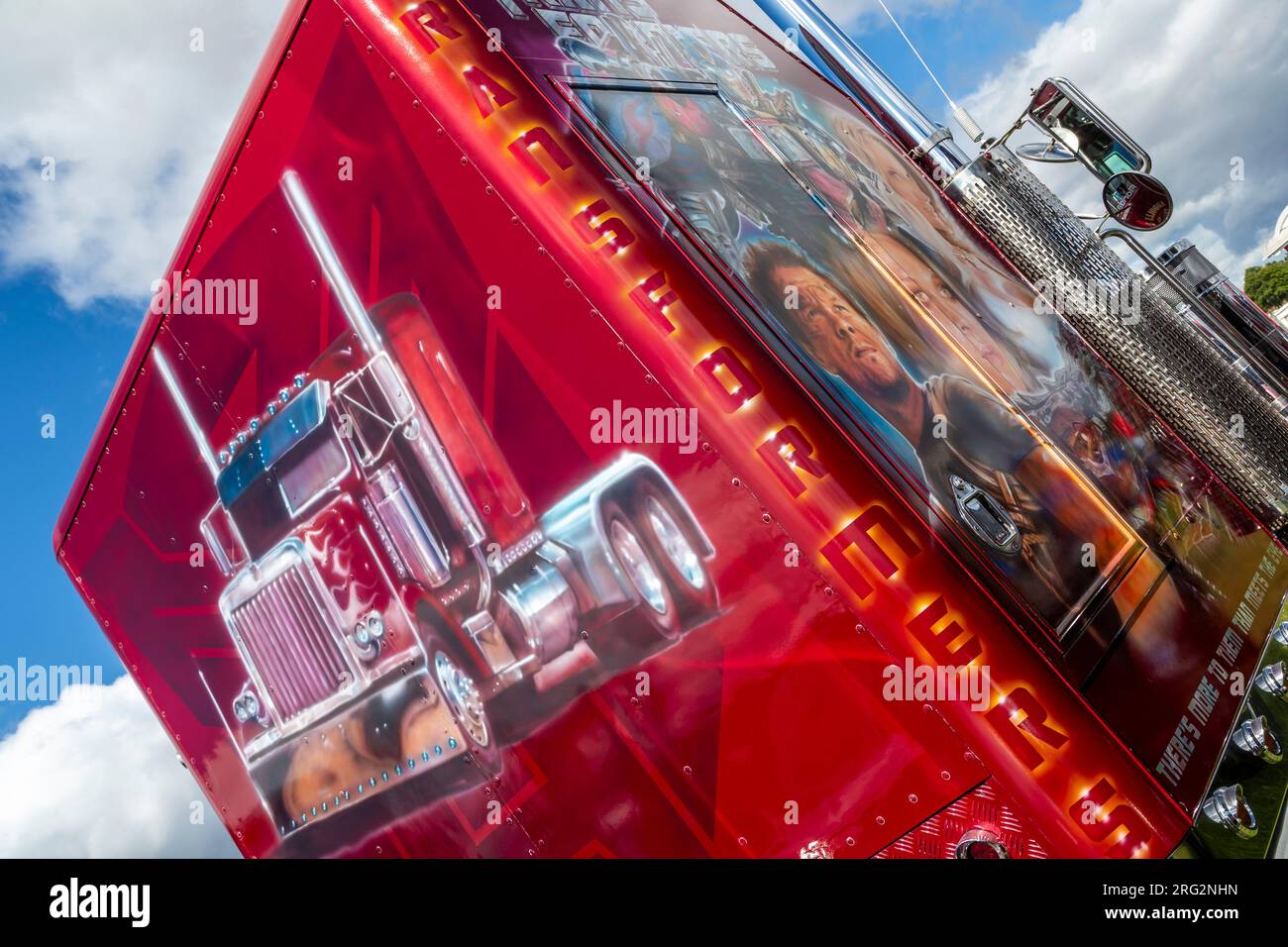 Truck Art. 47th Annual Gloucestershire Vintage and Country Extravaganza, South Cerney Airfiled, Cirencester. REGNO UNITO Foto Stock