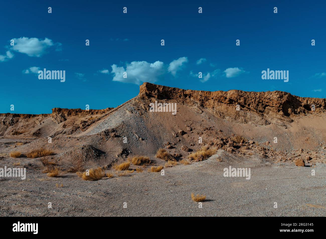 Cava di sabbia e ghiaia, Kirghizistan Foto Stock