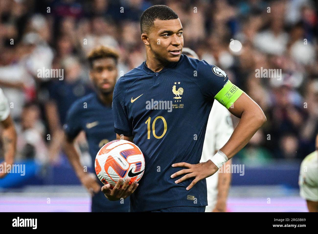 Kylian MBAPPE, Francia, durante la 2024 partita di calcio tra Francia e Grecia del 19 giugno 2023 allo Stade de France di Saint-Denis, Francia - foto Matthieu Mirville / DPPI Foto Stock