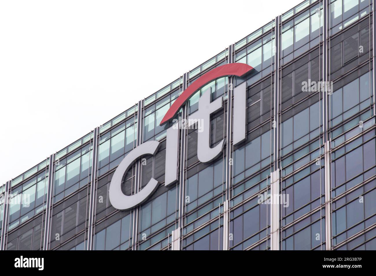 CITI Bank Headquarters Logo Canary Wharf Foto Stock