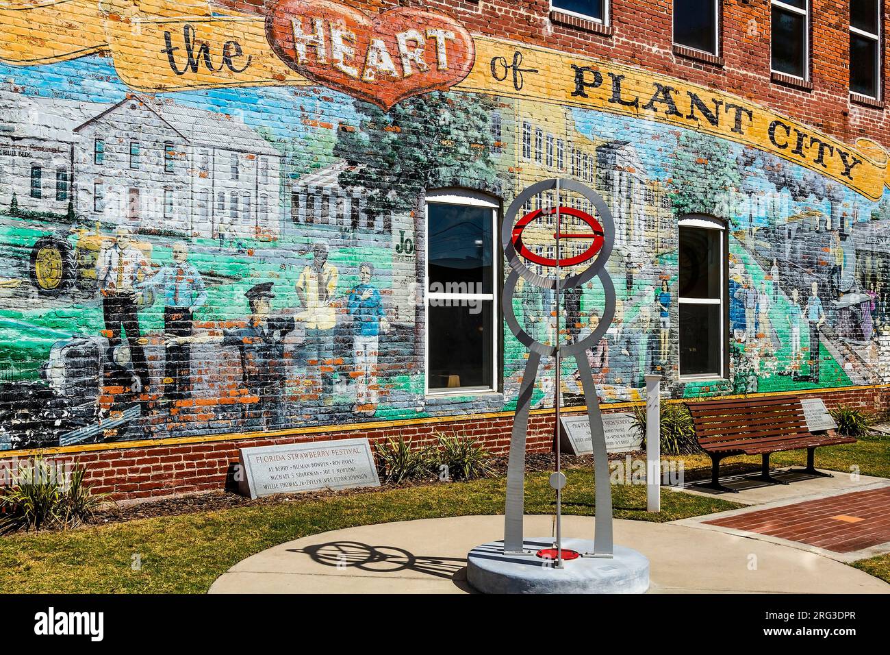 Dipinto sull'edificio per Plant City, Florida Foto Stock