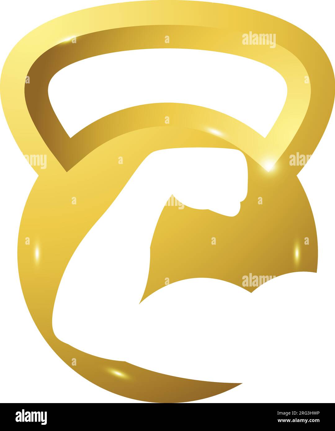 logo palestra con campanello e icona bip Illustrazione Vettoriale