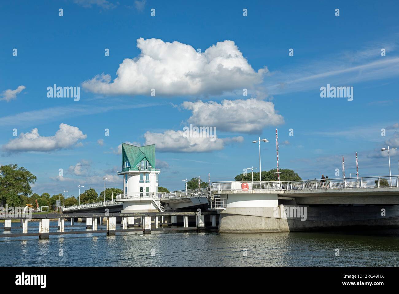 Ponte di controposizione, Kappeln, Schlei, Schleswig-Holstein, Germania Foto Stock