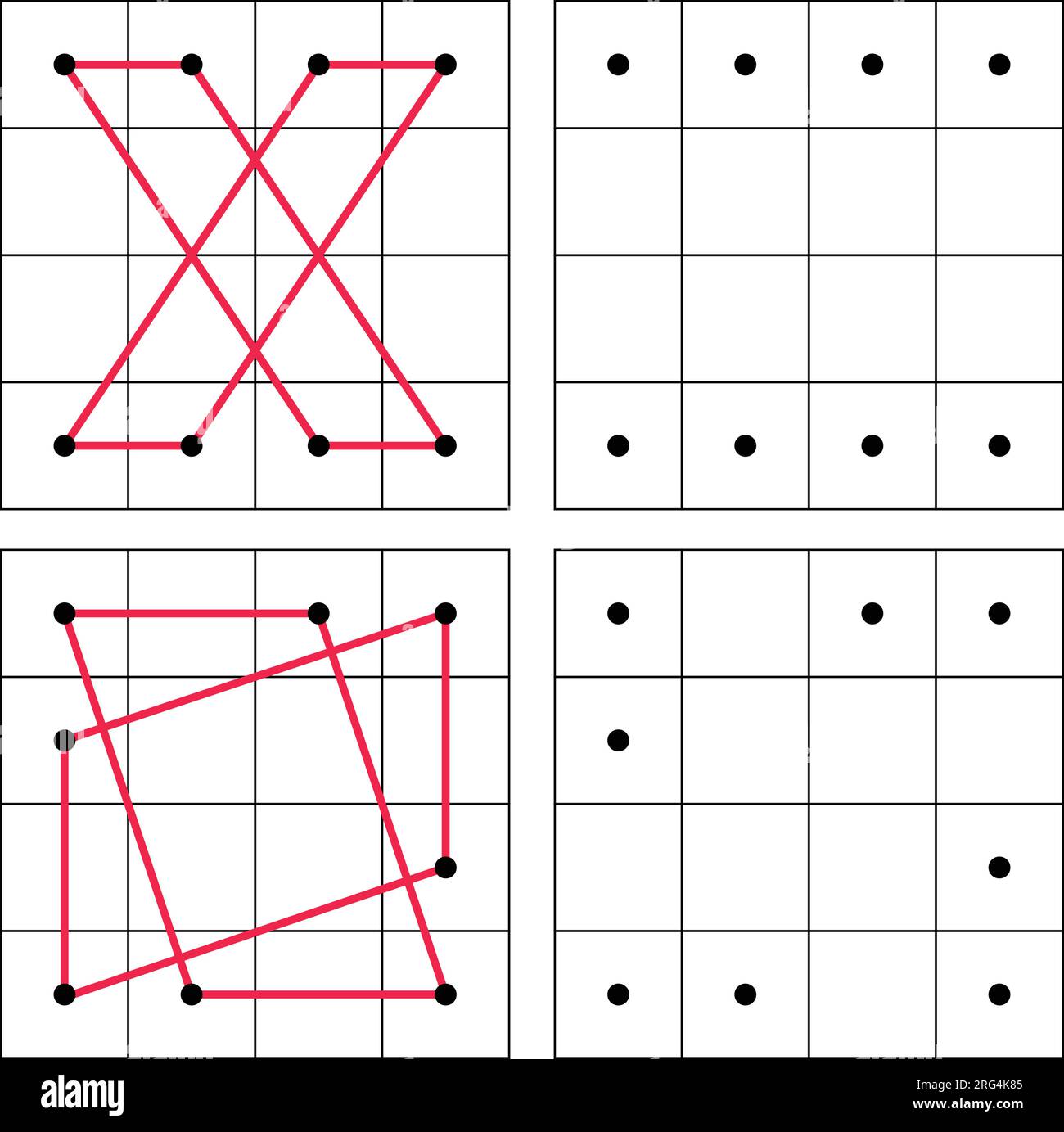 Esercizio di disegno a linee tratteggiate con disegno quadrato. Disegnare lo stesso disegno di linea. Illustrazione Vettoriale