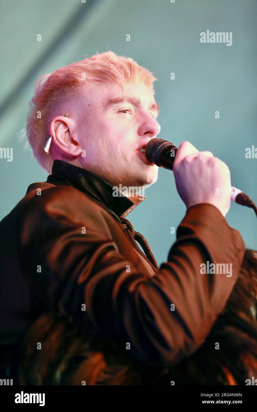 Patrick Wolf Brighton Pride Preston Park Inghilterra Regno Unito 5 agosto 2023 Foto Stock