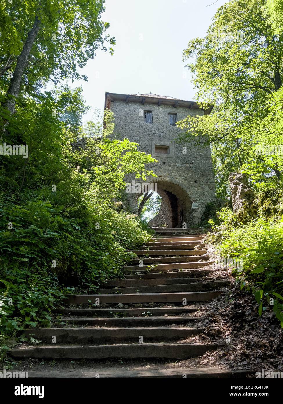 Vista del castello di Muran in Slovacchia Foto Stock