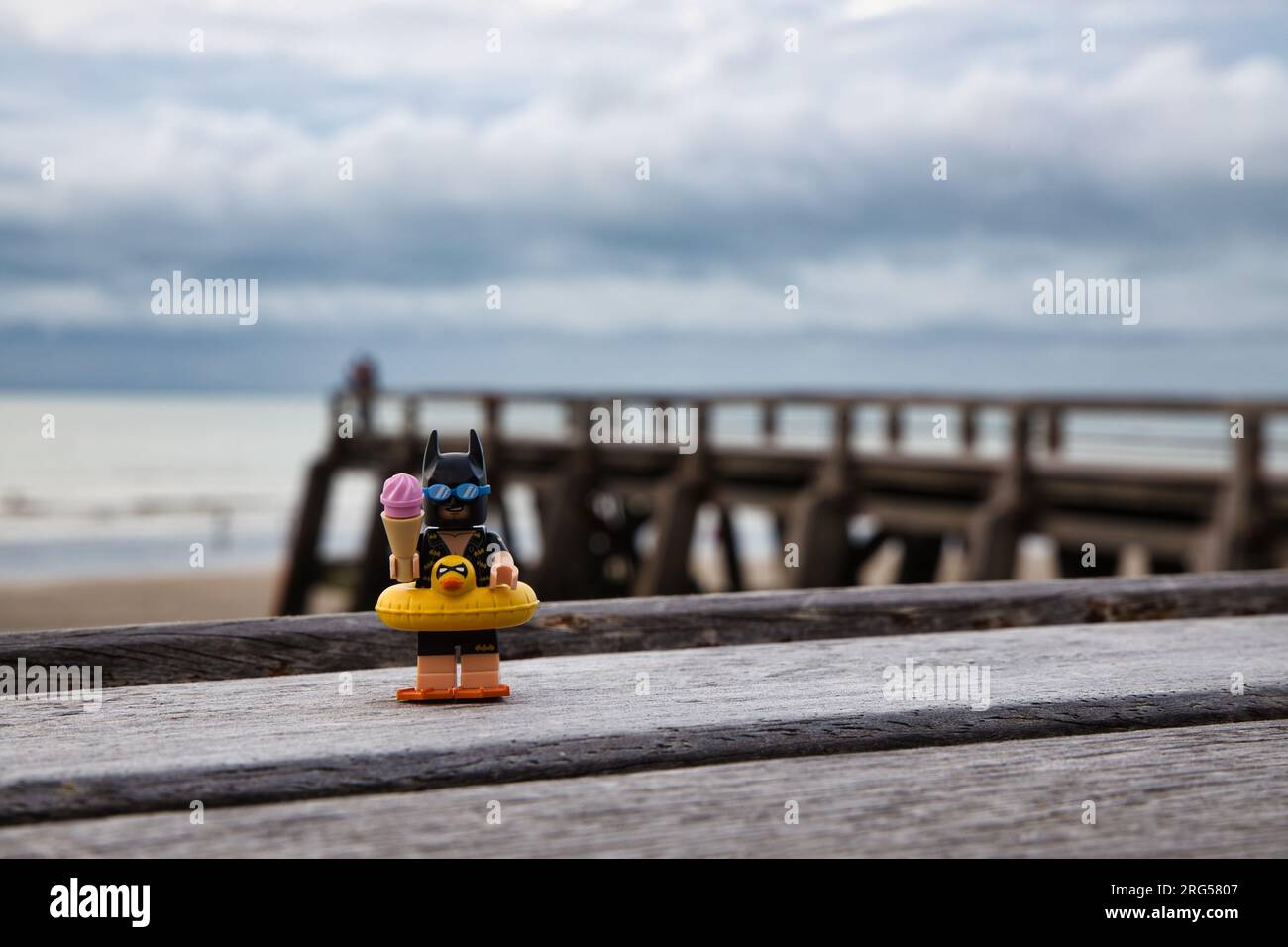 Batman in vacanza Foto Stock