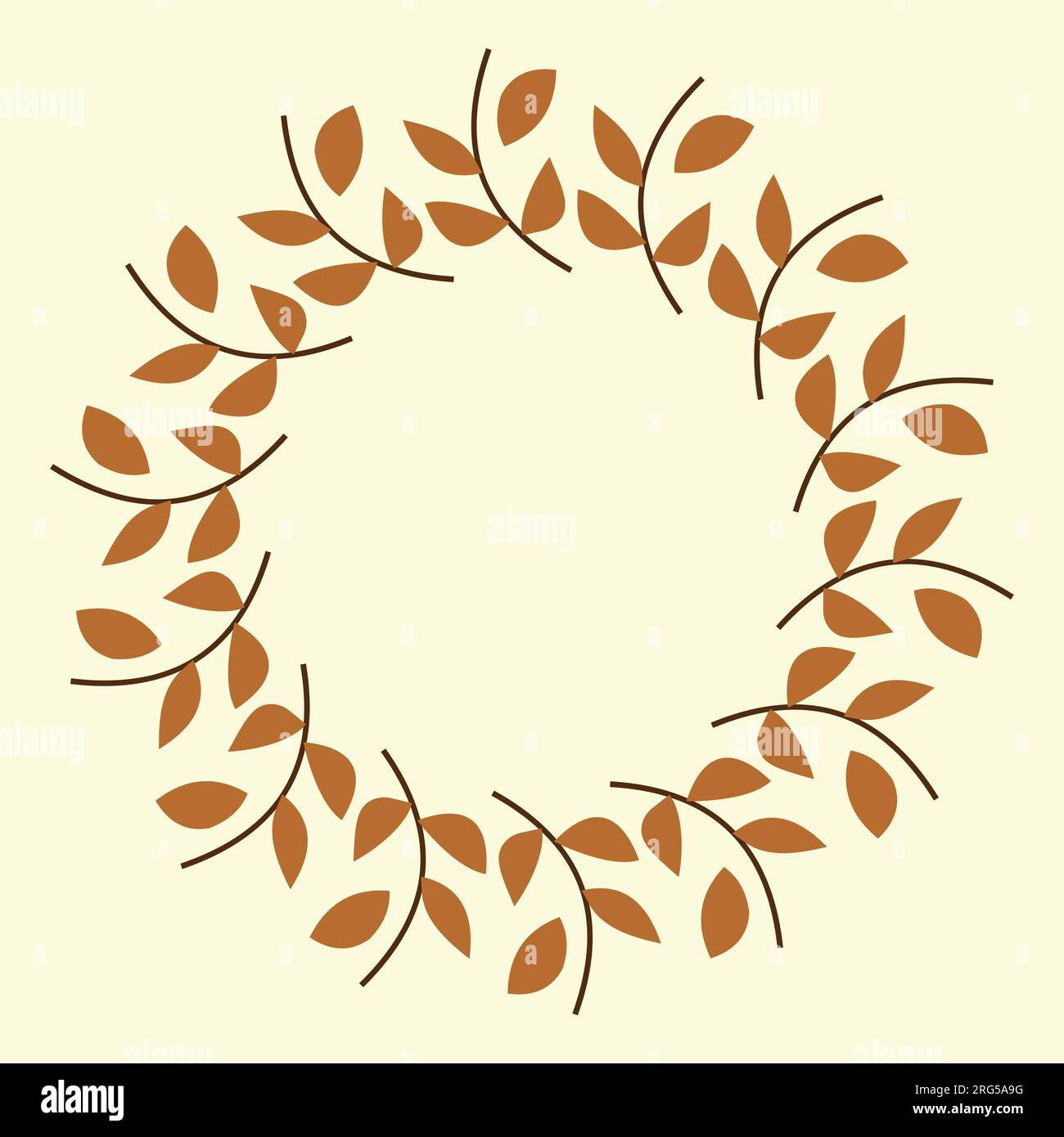 Cornice autunnale. Foglie autunnali. Biglietto d'auguri o invito Illustrazione Vettoriale