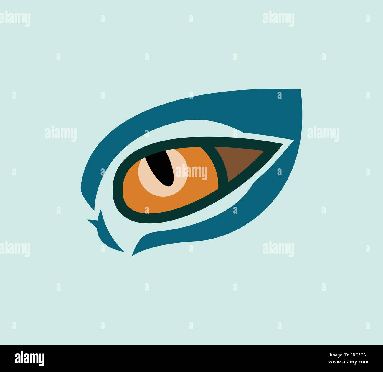 logo eye con riferimento cat eye. Illustrazione Vettoriale