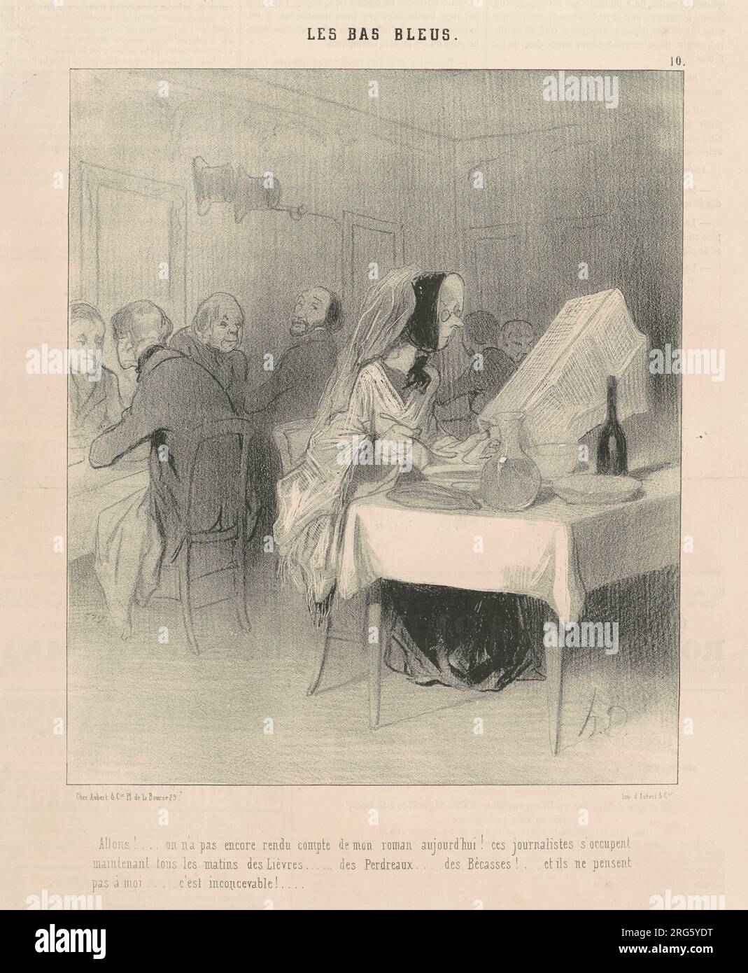Alloni! ... On n'a pas encore rendu compte de mon roman ... XIX secolo di Honoré Daumier Foto Stock