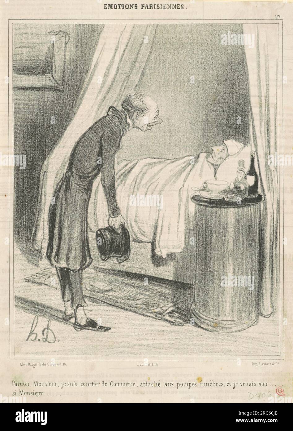 Scusate... je suis courtier de commerce... XIX secolo di Honoré Daumier Foto Stock