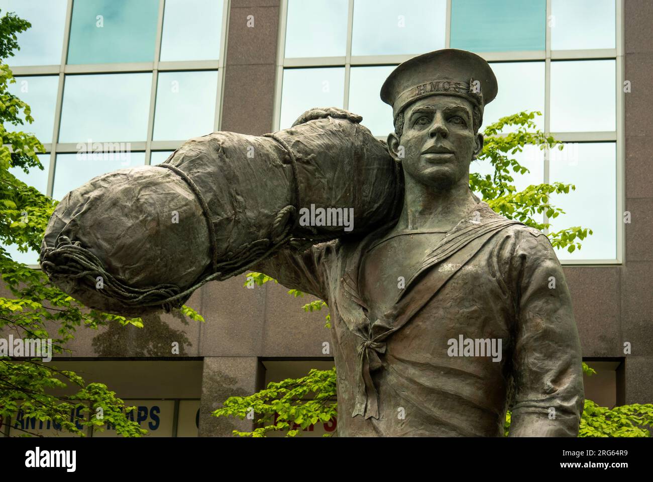 Statua di Sailor sulla via dell'acqua di Halifax, nuova Scozia Foto Stock