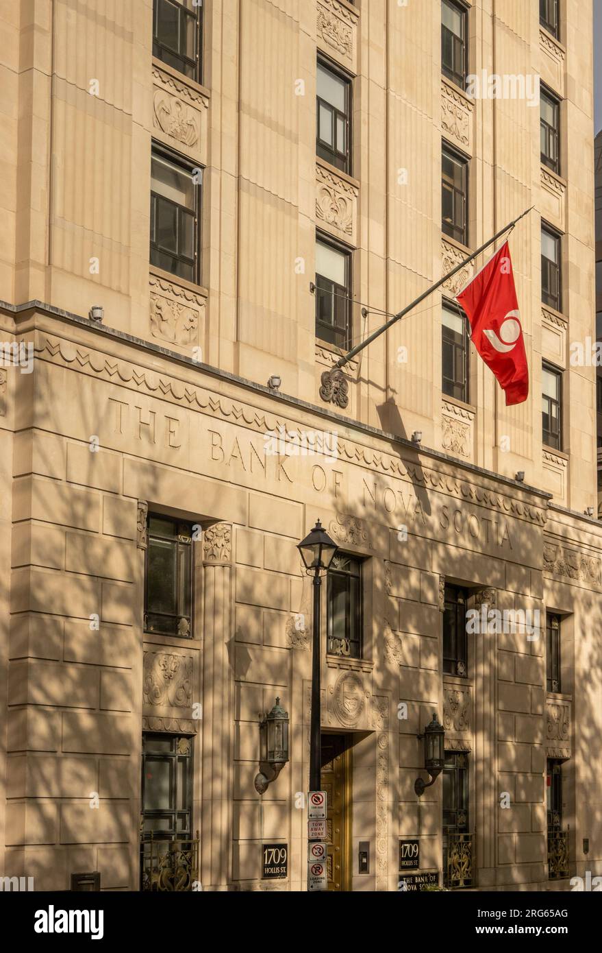 La banca della nuova Scozia che opera come edificio Scotiabank a Halifax in nuova Scozia Foto Stock