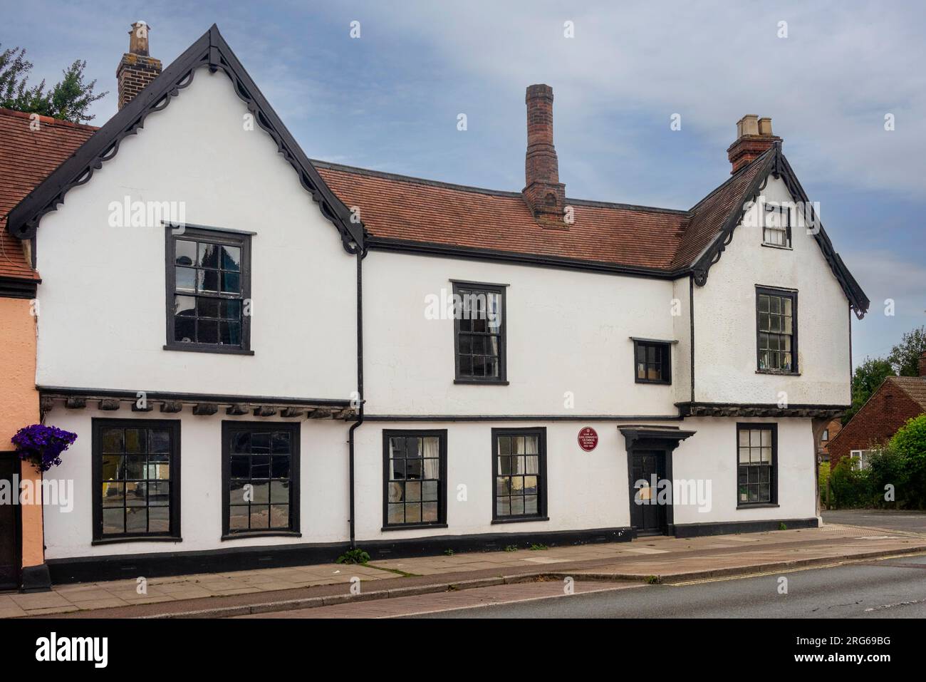 Ancient House e Oak House (ex King Edward vi Grammar School 1550-1665), Eastgate Street, Bury St Edmunds, Suffolk Foto Stock