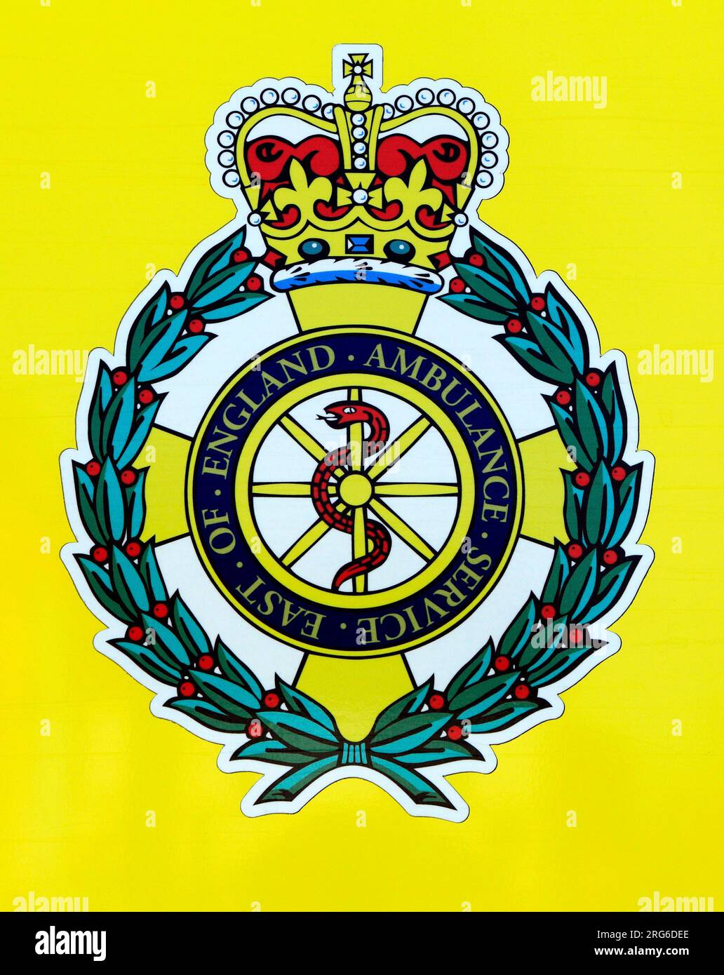 East of England Ambulance Service, logo, distintivo, Norfolk, Inghilterra Foto Stock