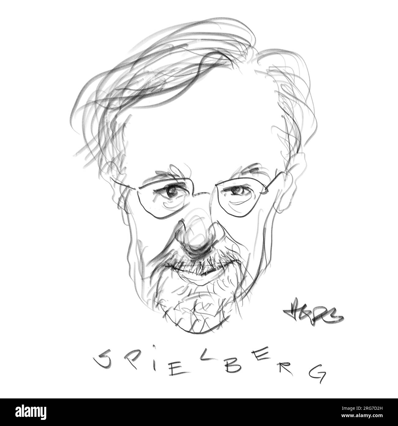 Ritratto di Steven Spielberg Foto Stock