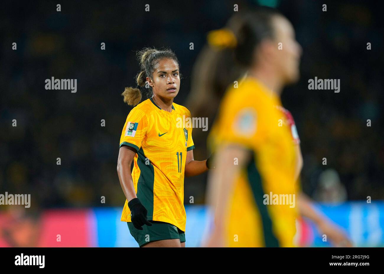 7 agosto 2023: Mary Fowler (Australia) guarda durante una partita, at, . Kim Price/CSM Foto Stock