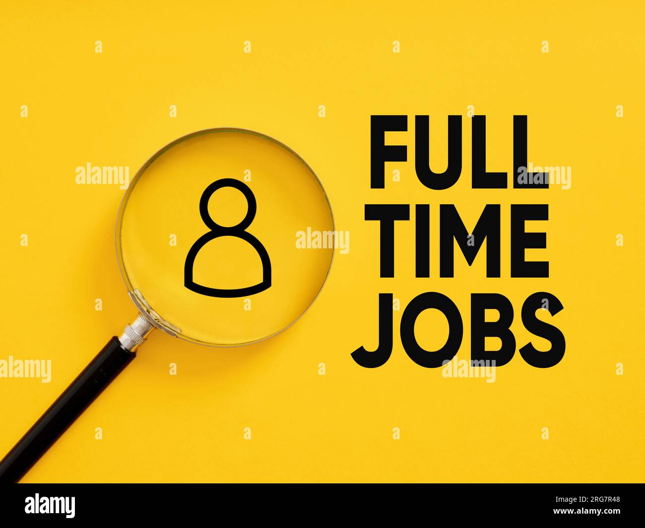 Annuncio dei lavori a tempo pieno. Annuncio di assunzione e assunzione aziendale. Lavoro a tempo pieno. Sto cercando un dipendente a tempo pieno. Foto Stock