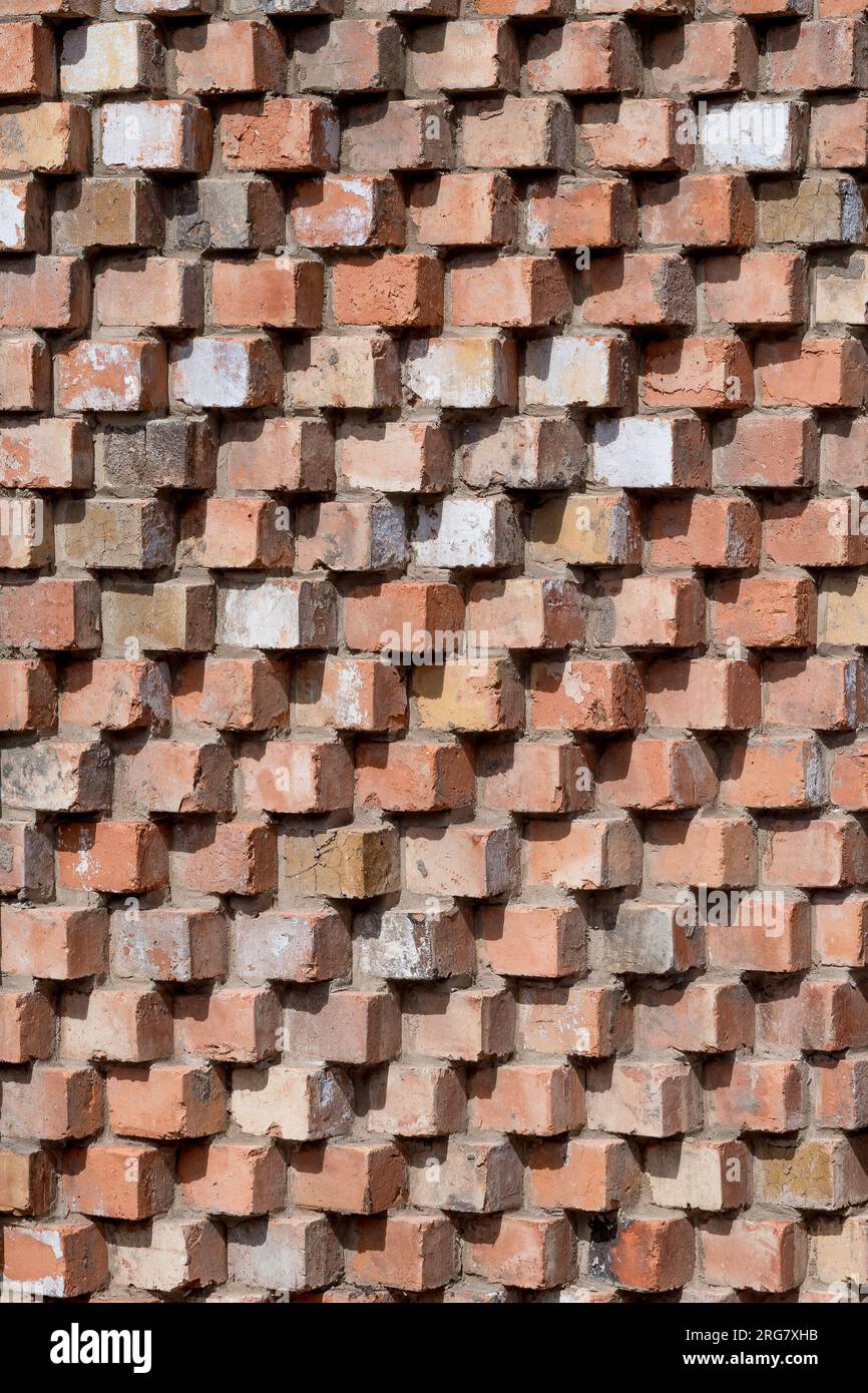 Textured muro di mattoni Foto Stock