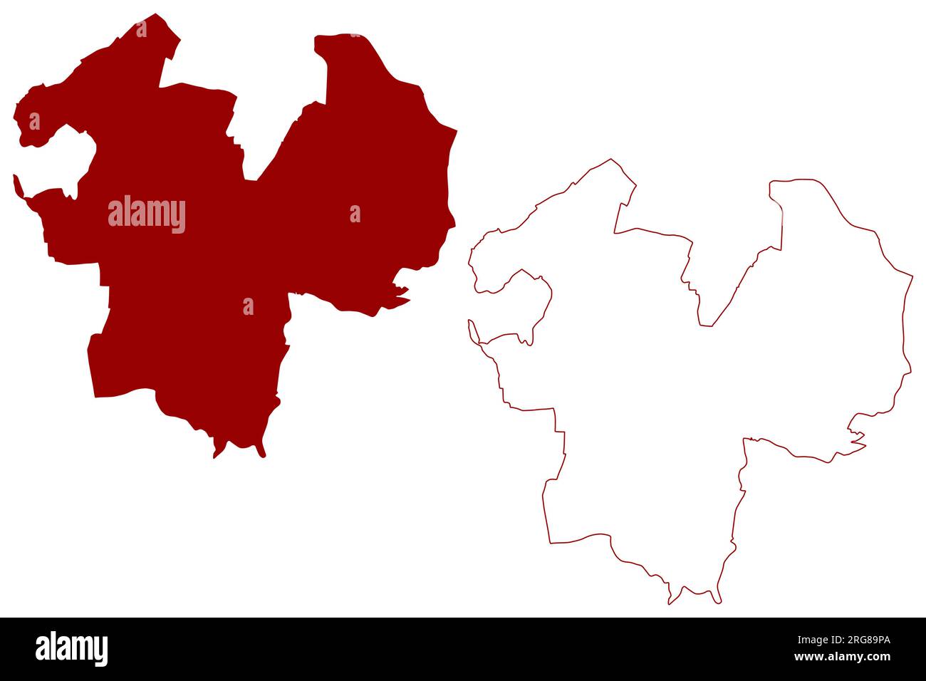Distretto di Arlesheim (Svizzera, Confederazione Svizzera, Cantone di Basilea campagna o Basilea campagna, Baselland o Baselbiet) illustrazione vettoriale delle mappe, sc Illustrazione Vettoriale