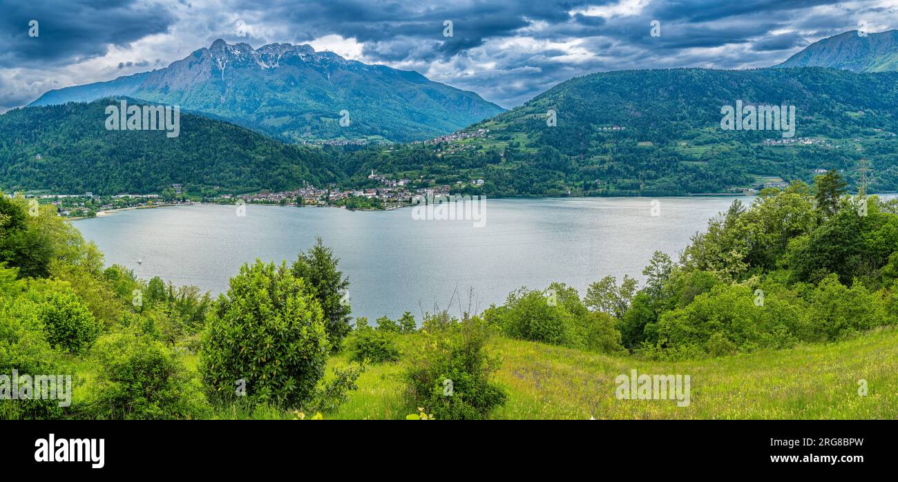 Lago di Caldonazzo in Trentino Foto Stock