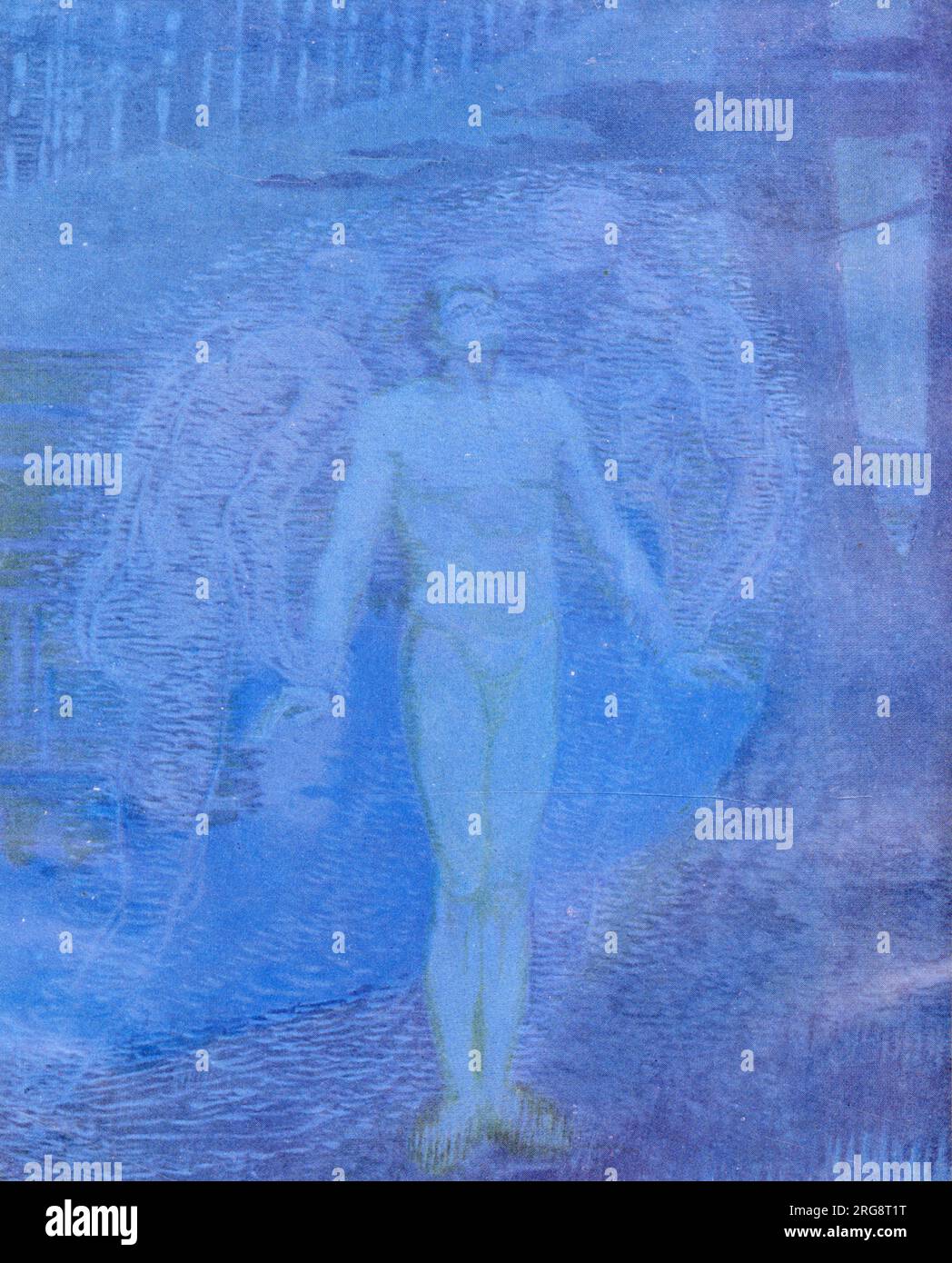 'Anche io con la mia anima e il mio corpo.. Vagando tra le ombre, con le apparizioni che premono...' Foto Stock
