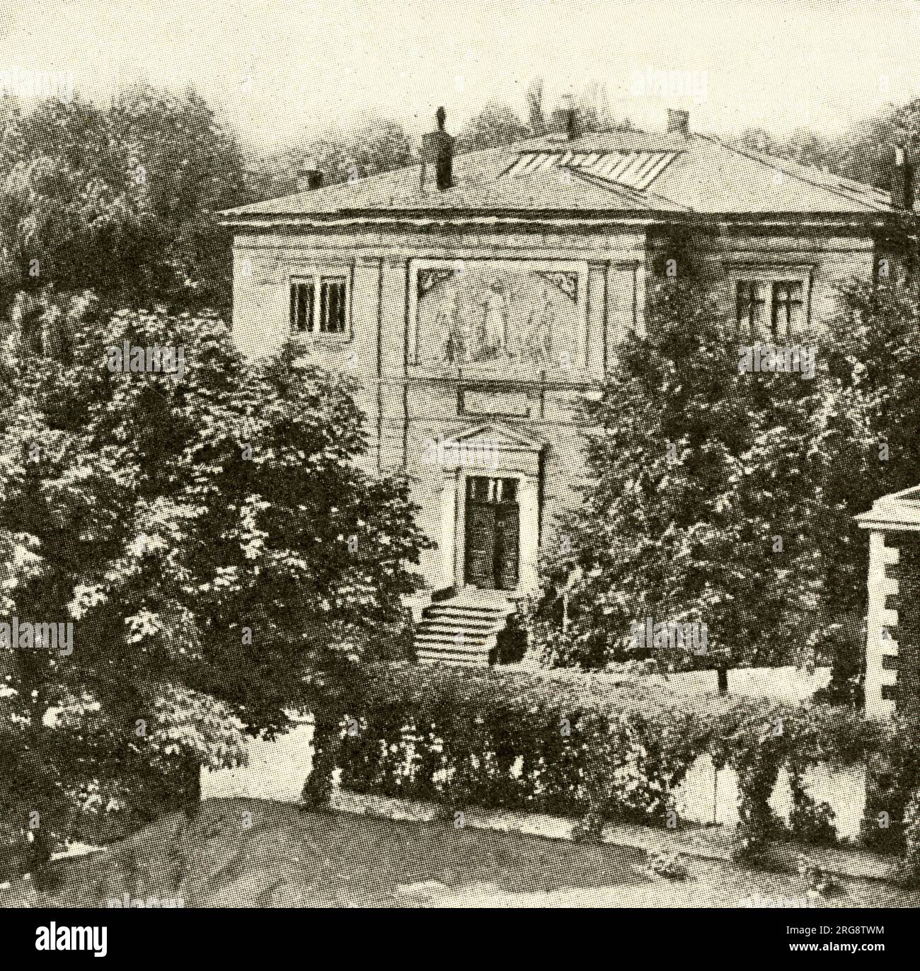 Richard Wagner (1813 - 1883) villa del compositore tedesco, Wahnfried, a Bayreuth, vista dal giardino Foto Stock