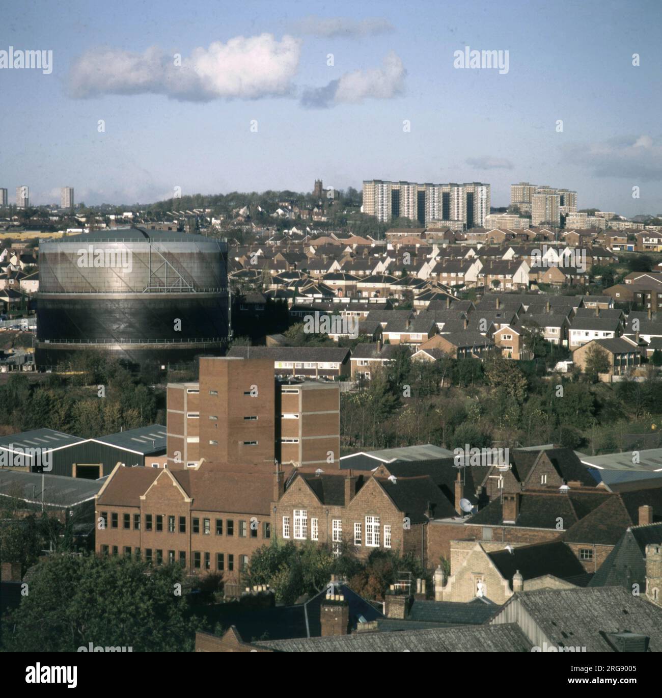 Una bella vista della città industriale di Stourbridge, West Midlands, ai margini della "Black Country". Foto Stock
