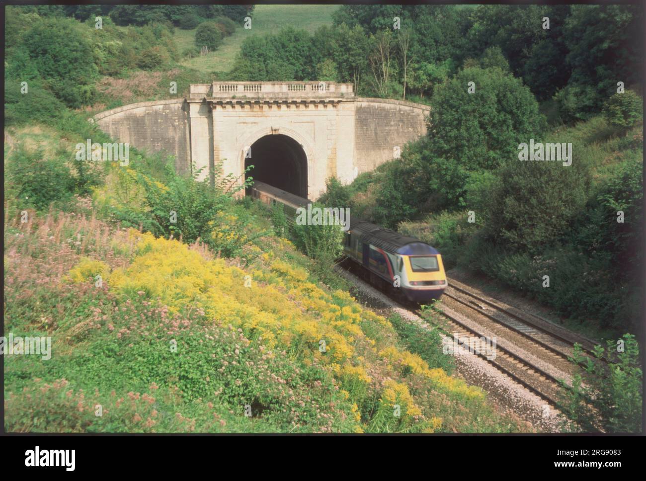 Il famoso Box Tunnel di Isambard Kingdom Brunel, Corsham, Wiltshire, impiegò 5 anni (1836-41) per costruirlo. Lunga due miglia, era il tunnel ferroviario più lungo d'Europa quando fu aperto. Foto Stock