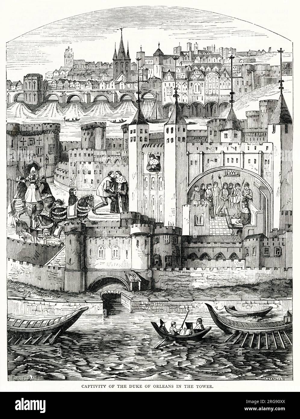 La Torre serve come prigione per il duc d'Orleans, preso prigioniero ad Agincourt. Foto Stock