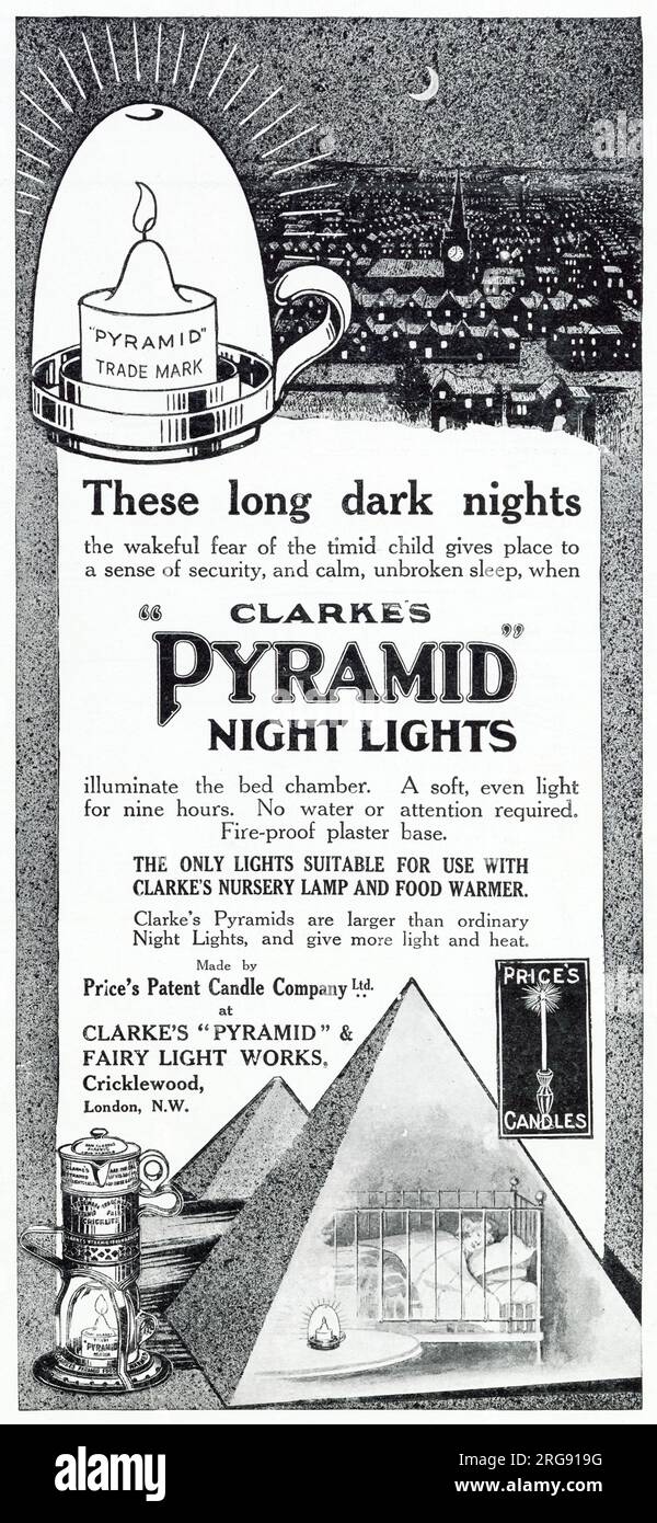 Candela notturna, per una luce soffusa e uniforme per nove ore. Foto Stock