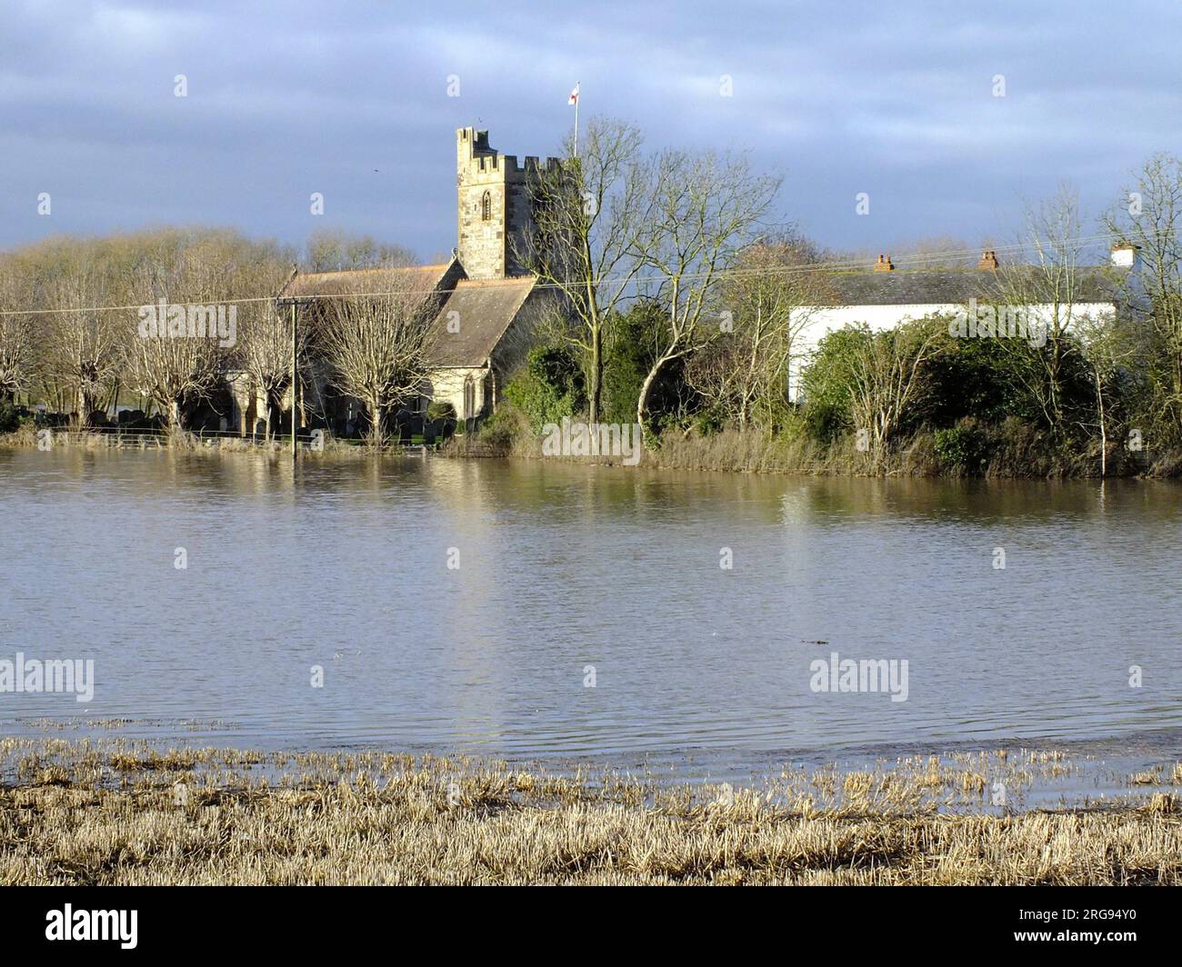 Inondazioni nell'area di Worcester, Worcestershire, nel gennaio e febbraio 2013. Le forti piogge per un certo numero di settimane hanno fatto sì che i fiumi rompessero le loro sponde. Foto Stock