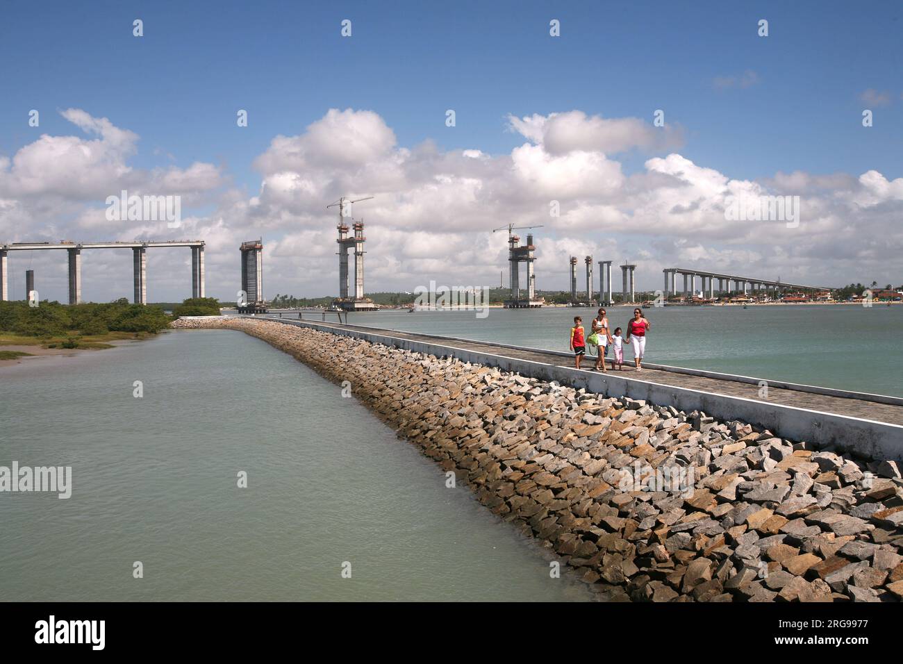 Brasile, Natal. Enorme progetto infrastrutturale. Un ponte è stato costruito a nord di Natal. Foto Stock