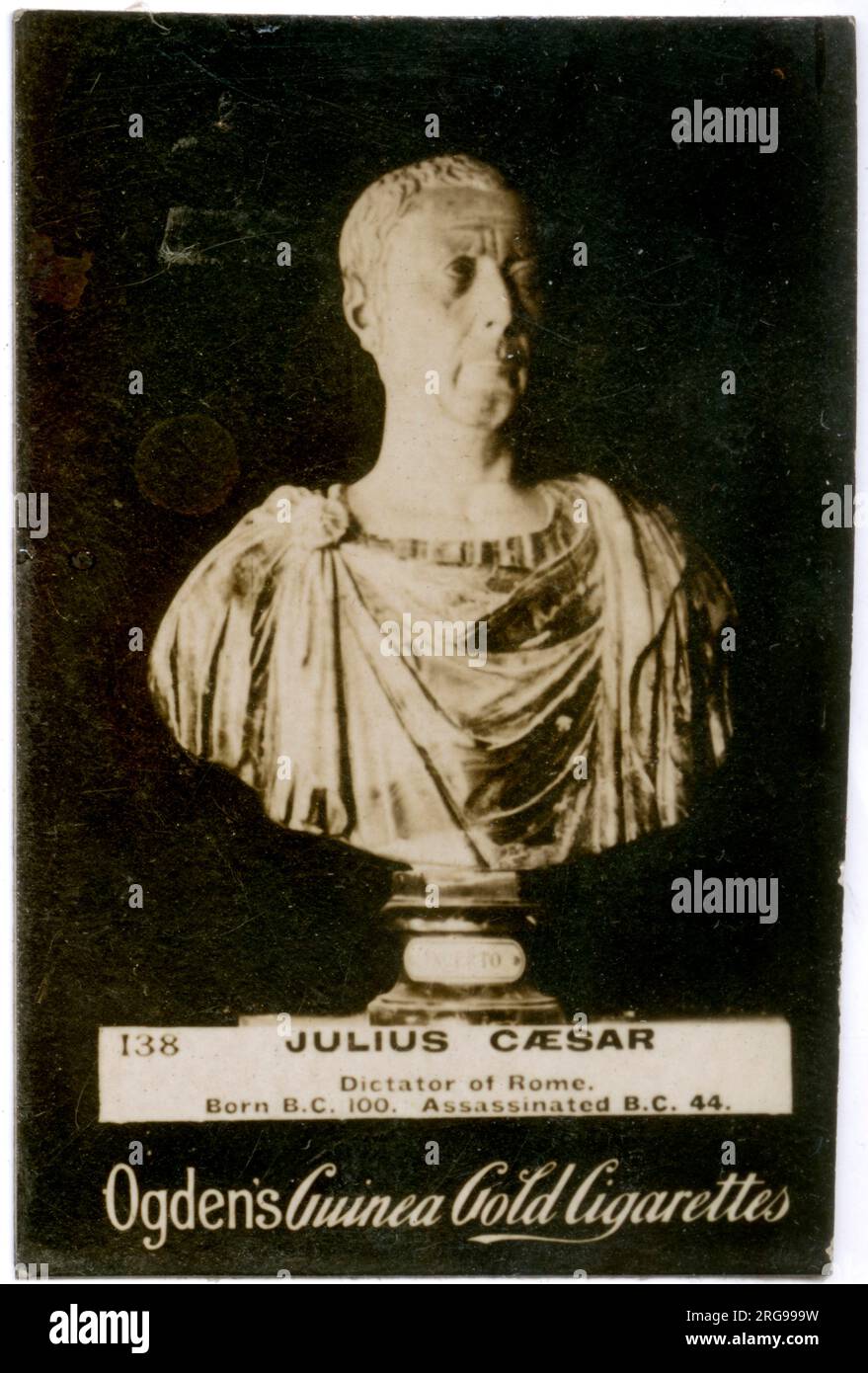 Gaio Giulio Cesare (100-44 a.C.), politico e leader romano, busto ritratto. Foto Stock